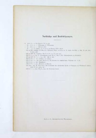 Nachträge und Berichtigungen