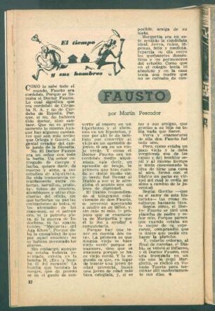 Fausto : El tiempo y sus hombres