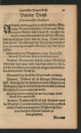 Von der Brust.