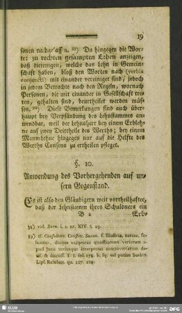§. 10. Anwendung des Vorhergehenden auf unsern Gegenstand