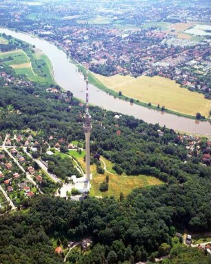 Fernsehturm in Dresden-Wachwitz : Blickrichtung Süden