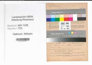 Entnazifizierung Wilhelm Hellmich , geb. 17.05.1892 (Bergbeamter)