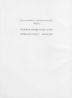 Katalog der frühchristlichen Inschriften in Trier