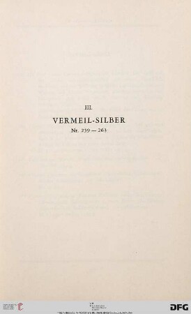 III. Vermeil-Silber (Nr. 259-263)