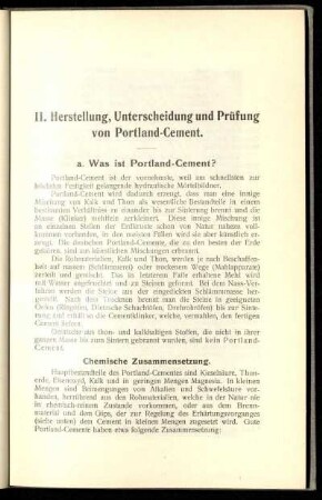 a. Was ist Portland-Cement?
