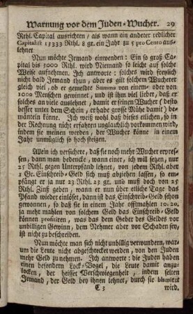 Warnung vor dem Juden- Wucher.