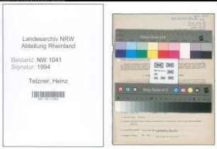 Entnazifizierung Heinz Tetzner , geb. 02.06.1914 (Betriebsleiter)