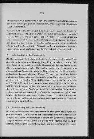 2.1 Buchsicherung und -kennzeichnung