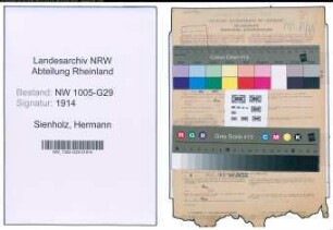 Entnazifizierung Hermann Sienholz , geb. 31.03.1891 (Bahnsekretaer)
