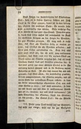 54-74, VII. Dieser ganze Trost beruht auf der ...