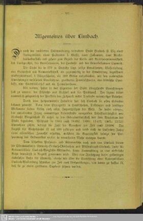 Allgemeines über Limbach