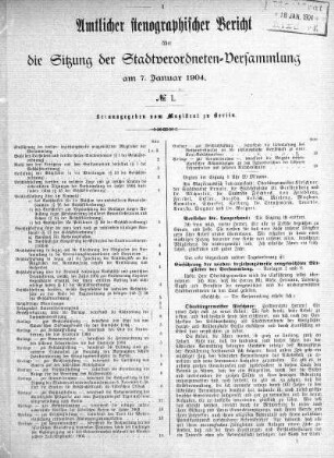 No. 1, 07.01.1904