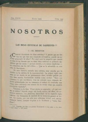 I. - El escritor
