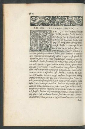 Ad Philippenses Epistola.