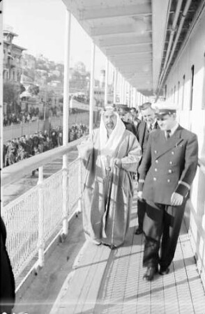 Romania Istanbul: König Emir von Transjordanien kommt auf das Schiff