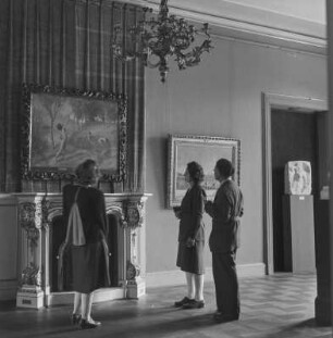 Dresden-Pillnitz. Raumaufnahme. Interimsquartier der Dresdner Gemäldegalerie in Schloss Pillnitz