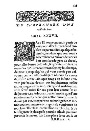 De Svrprendre Une ville de iour. Chap. XXXVII.
