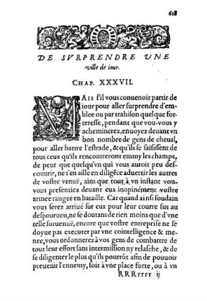 De Svrprendre Une ville de iour. Chap. XXXVII.