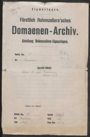 Krauchenwies: Urbarium des Dorfes Krauchenwies