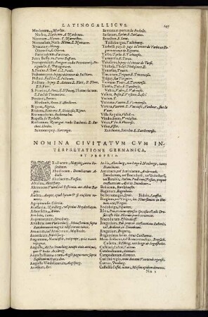 Nomina Civitatum Cum Interpretatione Germanica, Et Propria.