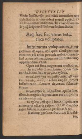 Atq[ue] haec fuit virtus ... circa voluptates.
