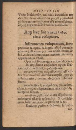 Atq[ue] haec fuit virtus ... circa voluptates.