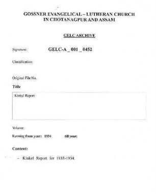 Kinkel Report