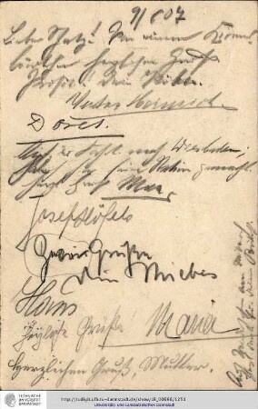Postkarte vom 09.06.1907