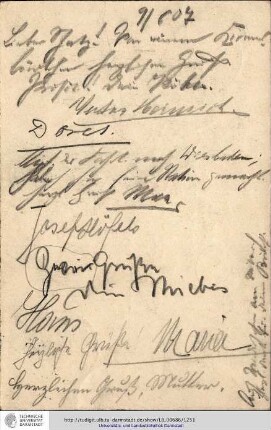 Postkarte vom 09.06.1907