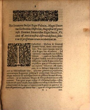 Regni Poloniae Magnique Ducatus Lithuaniae senatorum Ad declaratorias senatorum regni Sueciae Responsoriae