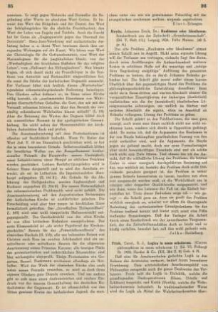 36 [Rezension] Heyde, Johannes Erich, Realismus oder Idealismus