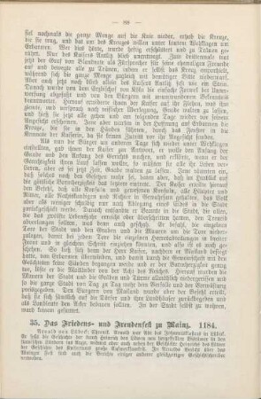 35. Das Friedens- und Freudenfest zu Mainz. 1184.