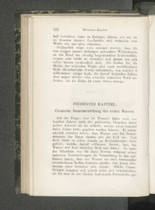 Siebentes Kapitel. Chemische Zusammensetzung des reinen Wassers.