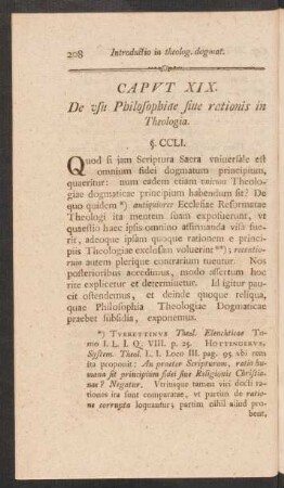 Caput XIX. De vsu Philosophiae siue rationis in Theologia.