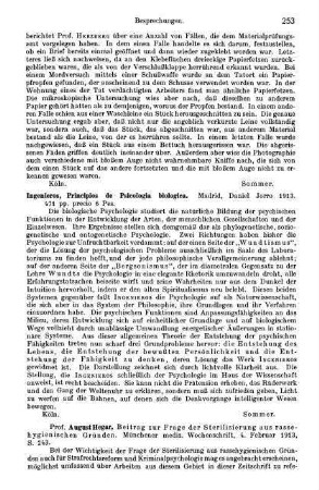 253, Ingenieros, Principios de Psicologia biologica. 1913