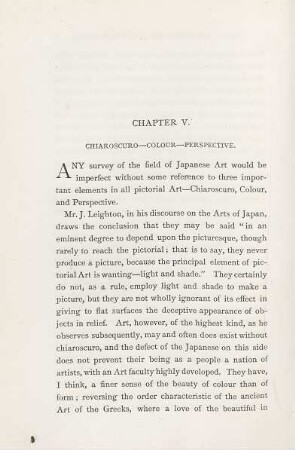 Chapter V. Chiaroscuro - colour - perspective