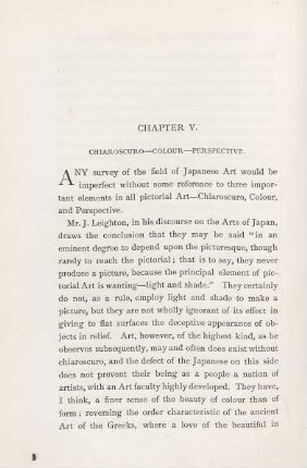 Chapter V. Chiaroscuro - colour - perspective