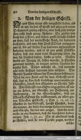 2. Von der heiligen Schrifft
