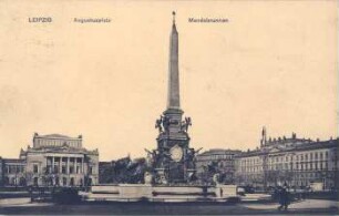 Leipzig: Augustusplatz ; Mendebrunnen