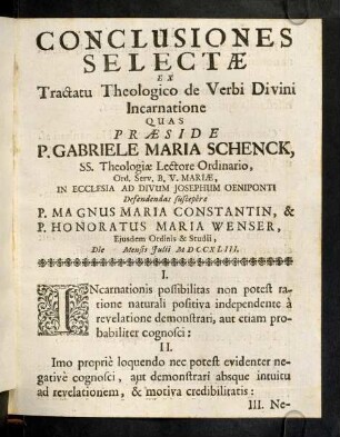 Conclusiones Selectae