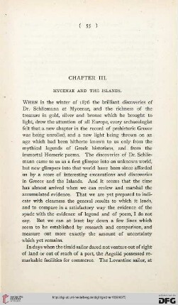Chapter III: Mycenae and the islands