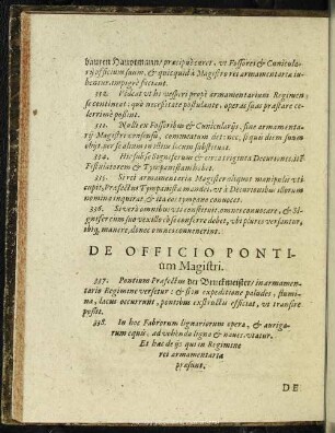 De Officio Pontium Magistri