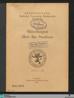 1935/36, Wintersemester