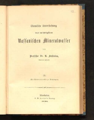 9: Die Mineralquelle zu Fachingen