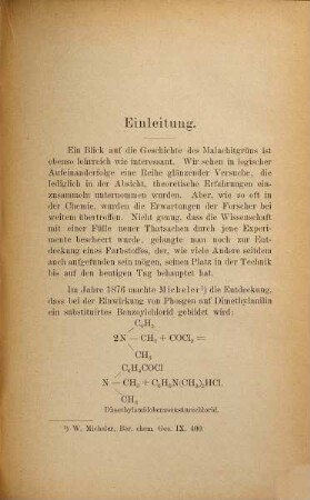 Spaltung des Malachitgrüns : Derivate des p-Amidodiphenylmethans