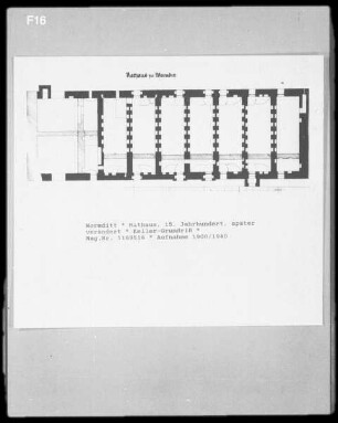Wormditt, Rathaus, Grundriß Keller