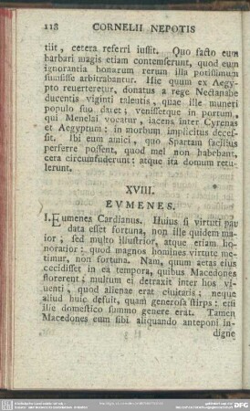 XVIII. Eumenes