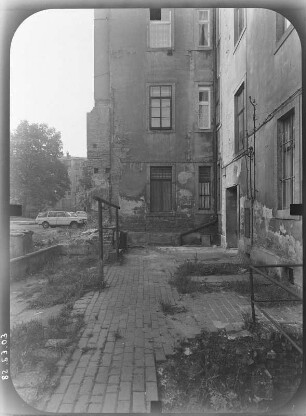 Dresden-Neustadt, Hoyerswerdaer Straße 38. Wohn- und Geschäftshaus (1875). Hofansicht