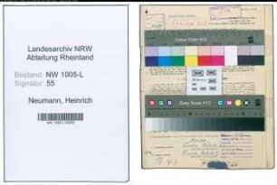 Entnazifizierung Heinrich Neumann , geb. 19.11.1894 (Hilfsaufseher)
