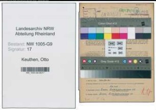 Entnazifizierung Otto Keuthen , geb. 22.09.1888 (Bauingenieur)